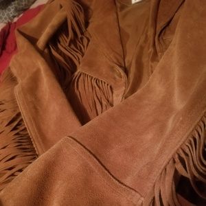 Vintage Fringe suede leather jacket 46